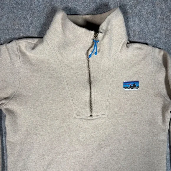 Patagonia Mens M Beige Oatmeal Woolie Fleece Pullover 1/2 Zip Jacket 26905 Gorp - Picture 10 of 10